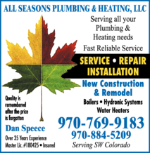 All Seasons Plumbing & Heating LLC