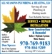 All Seasons Plumbing & Heating LLC