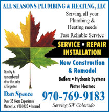 All Seasons Plumbing & Heating LLC