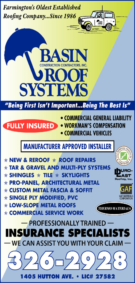 Basin Roof Systems