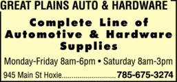 Great Plains Auto<br>& Hardware