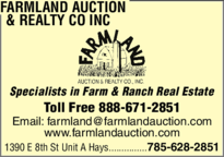 Farmland Auction<br>& Realty Co Inc